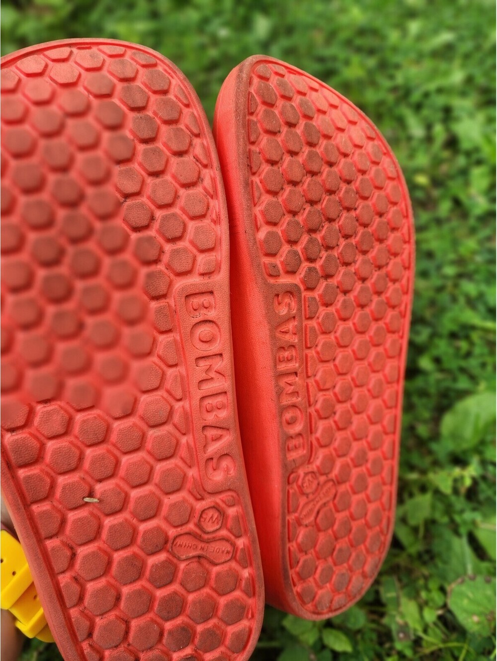 Size 5 - Bombas Women's Red Slide Sandals - Picture 6 of 9